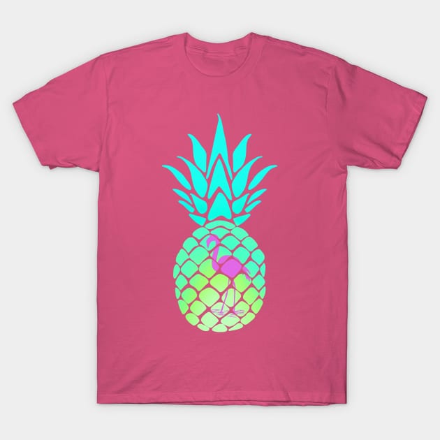 Pineapples  & Flamingos T-Shirt by Danispolez_illustrations